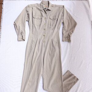 Vintage 1980s Banana Republic Khaki Utility Jumpsuit Size Small Safari